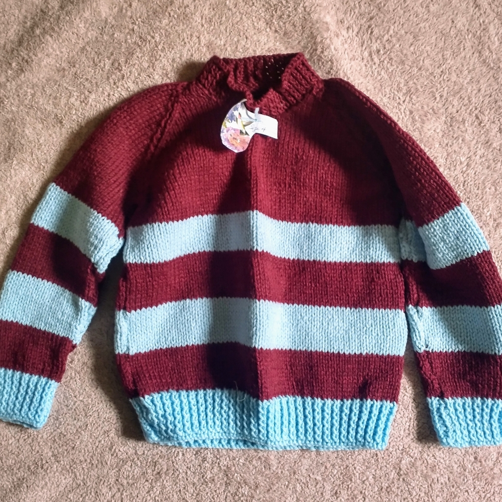 Sweaters,children's,size 4 USA. Handmade. Both for one low price. Shipping extra